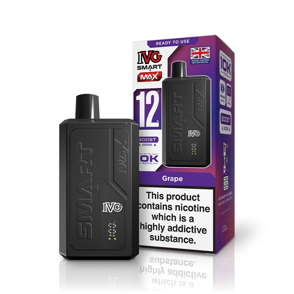 IVG SMART MAX 10K Vape- GRAPE STARTER KIT