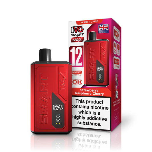 IVG SMART MAX 10K Vape- STRAWBERRY RASPBERRY CHERRY STARTER KIT