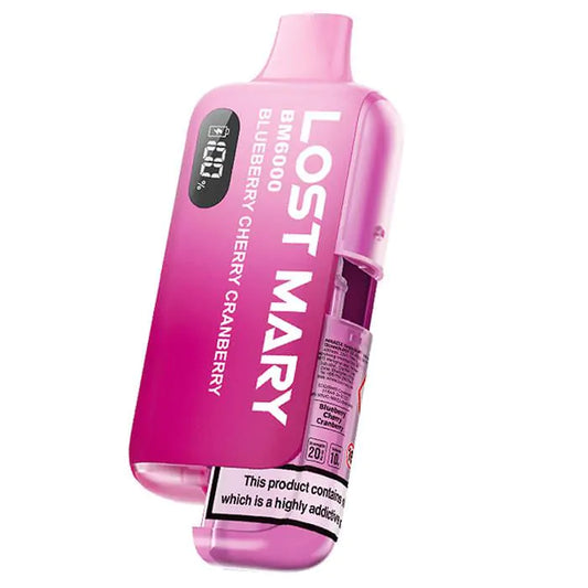 Lost Mary 6000k Vape- Blueberry Cherry Cranberry Prefilled Starter Kit