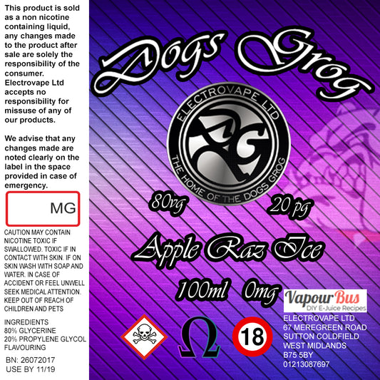Dogs Grog - Apple Raz Ice