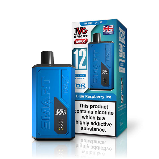 IVG SMART MAX 10K Vape- BLUE RASPBERRY ICE STARTER KIT