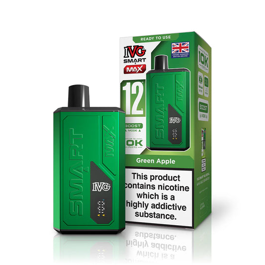 IVG SMART MAX 10K Vape- GREEN APPLE STARTER KIT