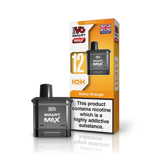 IVG SMART MAX 10K Vape- RETRO ORANGE Refill Pod