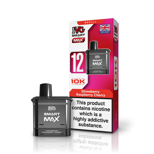 IVG SMART MAX 10K Vape- STRAWBERRY RASPBERRY CHERRY Refill Pod