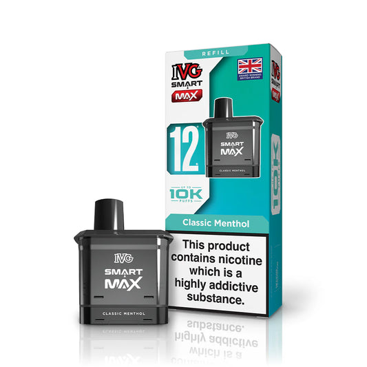 IVG SMART MAX 10K Vape- CLASSIC MENTHOL Refill Pod