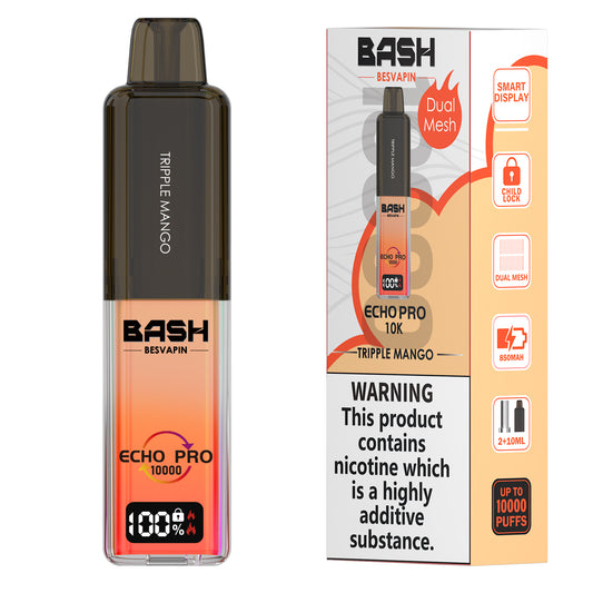 BASH Prefilled Vape Pod Kit - Triple Mango- 10K puffs- 20mg