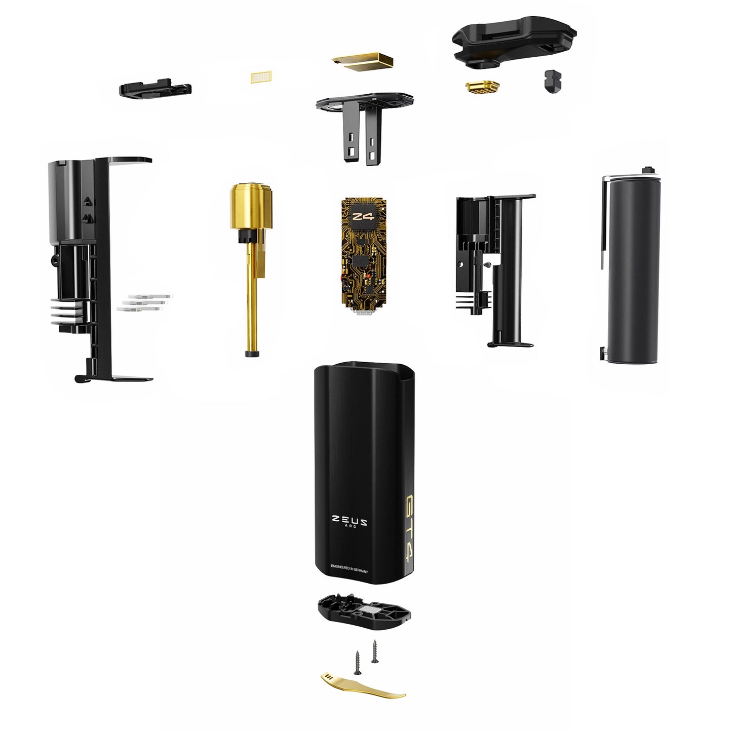 Zeus Arc GT4 Vaporizer – Dual Use Gold Edition (Dry Herb + Concentrates)