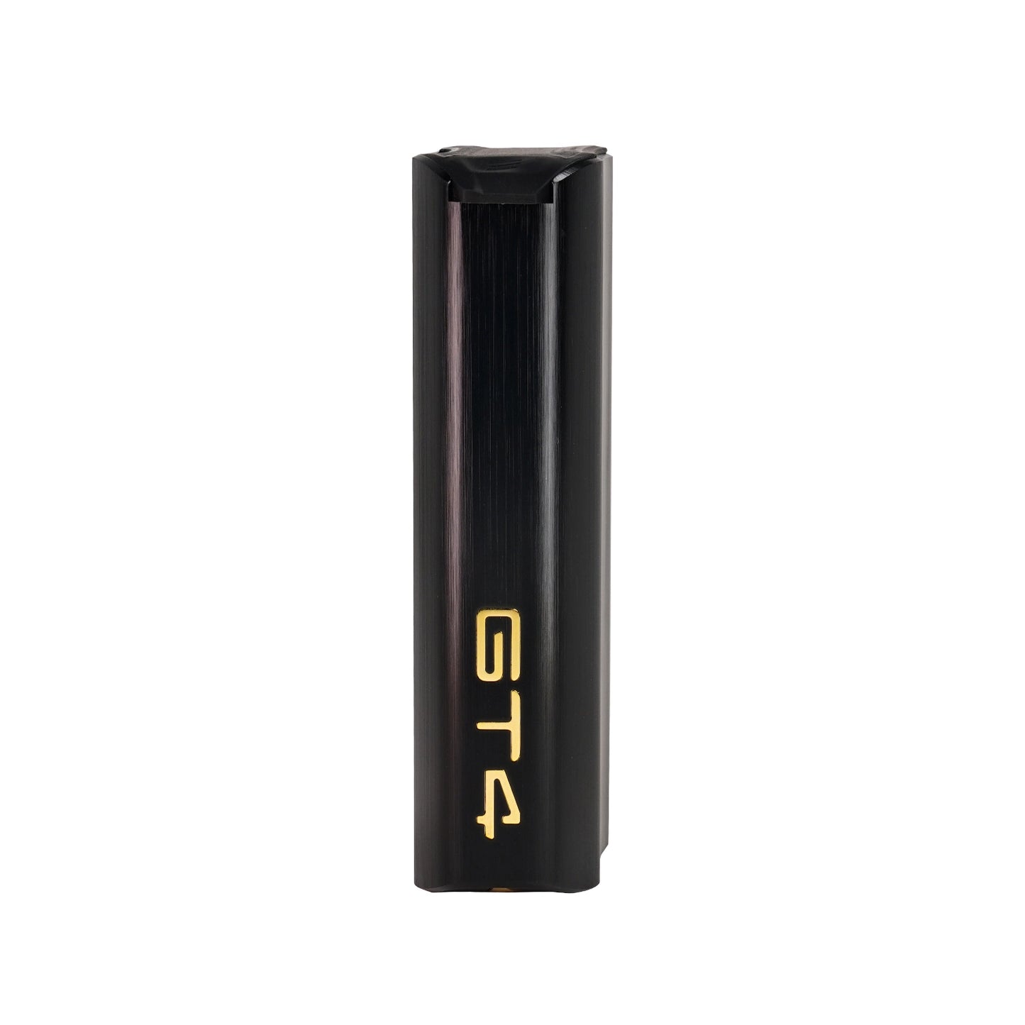 side profile of a Black rectangular device with branding 'ZEUS ARC GT4' herb vaporizer on white background