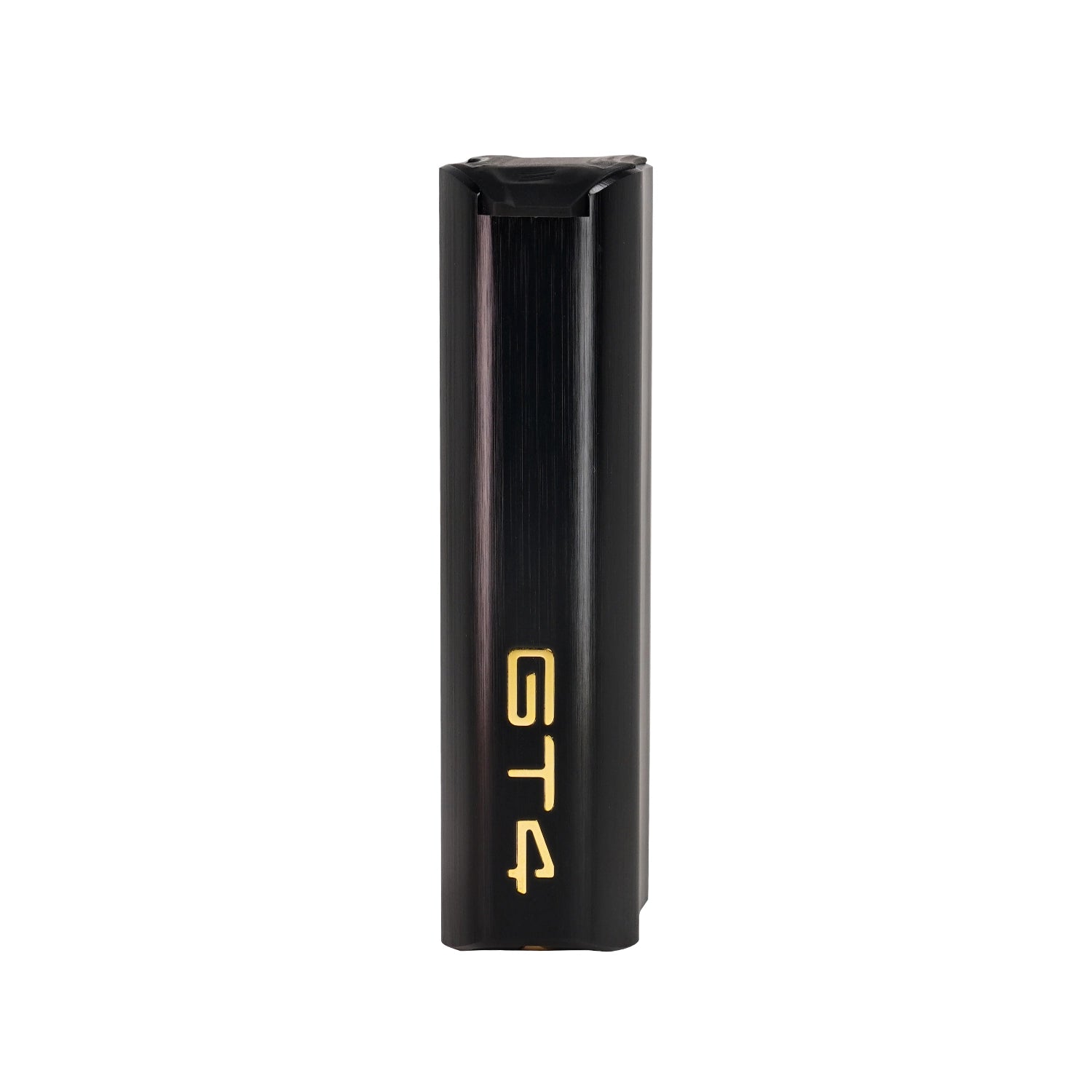 side profile of a Black rectangular device with branding 'ZEUS ARC GT4' herb vaporizer on white background