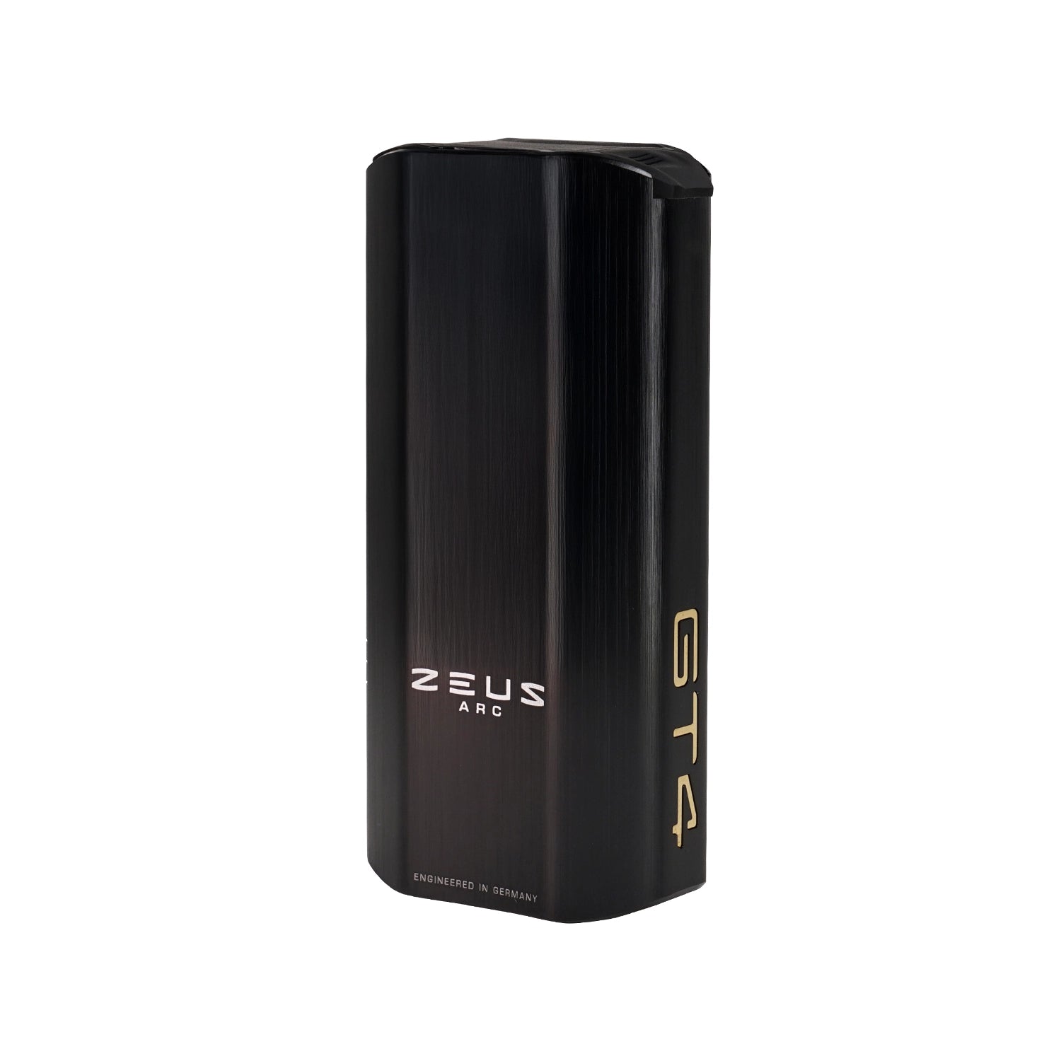 Black rectangular device with 'ZEUS ARC GT4' herb vaporizer branding on a white background