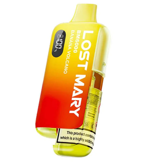 Lost Mary 6000k Vape- Banana Volcano Prefilled Starter Kit