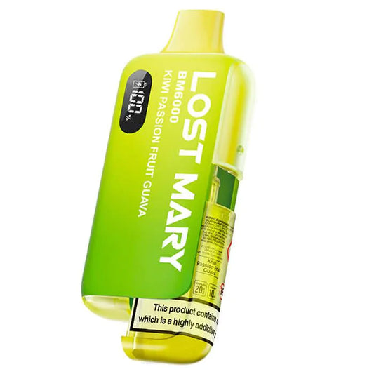 Lost Mary 6000k Vape- Kiwi Passionfruit Guava Prefilled Starter Kit