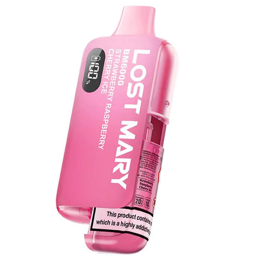 Lost Mary 6000k Vape- Strawberry Raspberry Cherry Prefilled Starter Kit