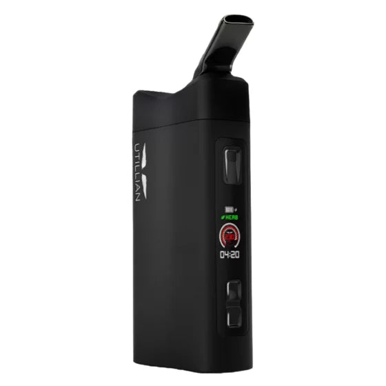 Black electronic vaporizer device with 'Utilian 850' branding on a white background