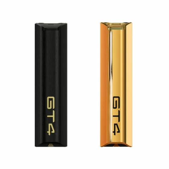 Black and gold GT4 devices on a white background