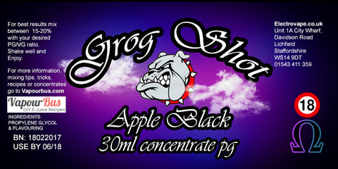 30ml Grog Shot Concentrate - Apple Black