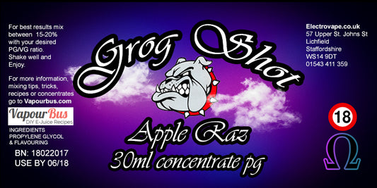 30ml Grog Shot Concentrate - Apple Raz