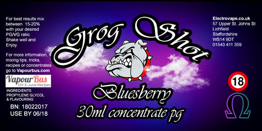 30ml Grog Shot Concentrate - Bluesberry