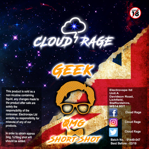 Cloud Rage - Geek 50ml Shortshot