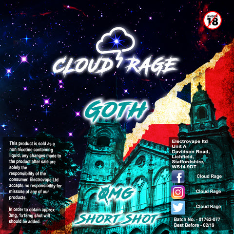 Cloud Rage - Goth 50ml Shortshot
