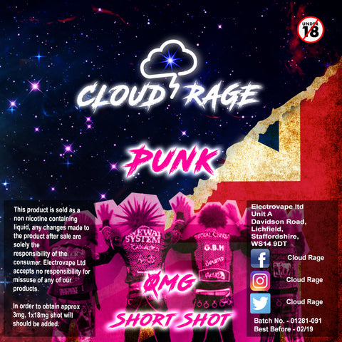 Cloud Rage - Punk 50ml Shortshot