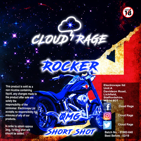 Cloud Rage - Rocker 50ml Shortshot