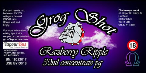 30ml Grog Shot Concentrate - Razberry Ripple